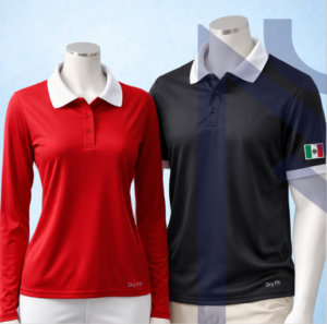 Playera tipo polo manga larga