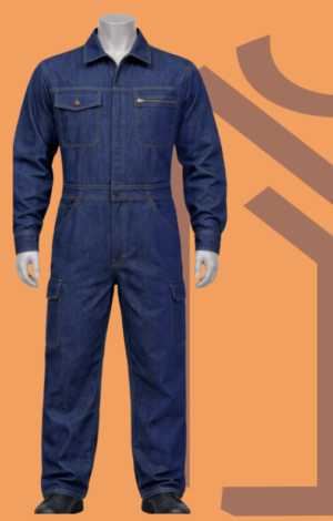 Overol de mezclilla con y sin cinta reflejante