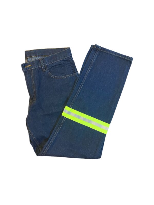 Pantalón de mezclilla con cinta reflejante